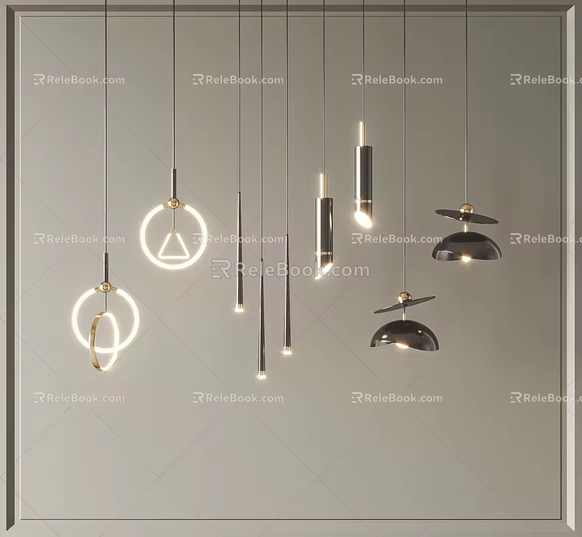 Pendant lamp combination 3d model