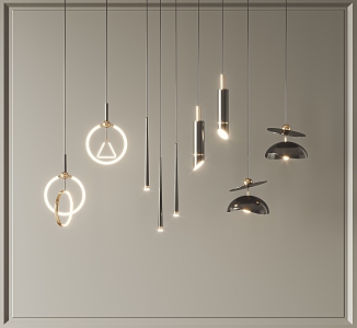 Pendant lamp combination 3d model