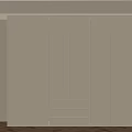 Modern White Wardrobe Interior Design With Sleek Panel Doors And Drawers 3d model