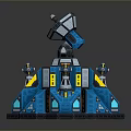 Turret Turntable Railgun Sci-fi Tower Defense Game Tower Defense Sci-fi Turret Game Turret Game Battery 3d model