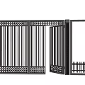 Modern Gate Patio Door Fire Door Access Control Swing Gate Pluice Gate 3d model