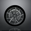 High Quality Silver Alloy Car Wheel Rim With Black Tire And Spoke Design