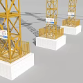 Tower Cranes Essential Industrial Equipment For High Rise Construction Projects 3d model