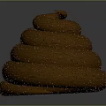 Brown Spiral Shaped Household Decorative Item With Multi Layer And White Specks