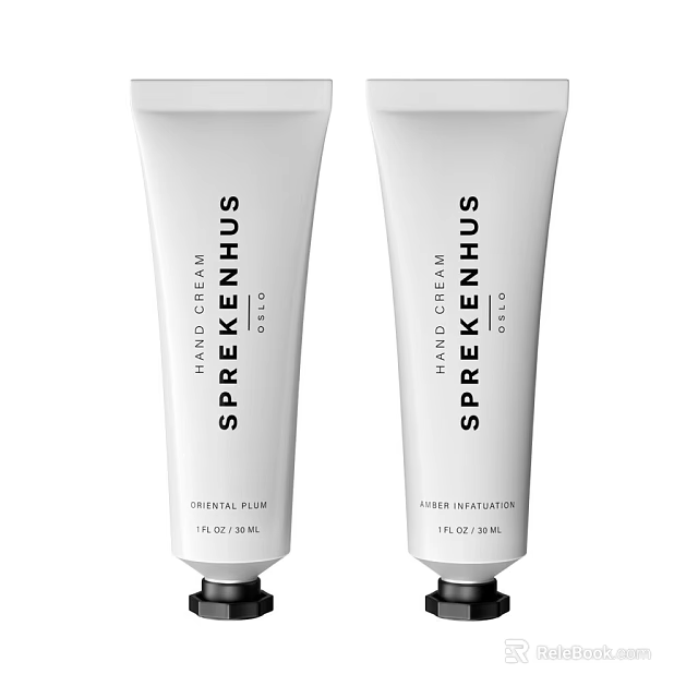 Sprekenhus Hand Cream Dermatologist Tested White Tube 50ML Daily Skincare Product 3d model 