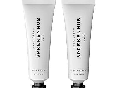Sprekenhus Hand Cream Dermatologist Tested White Tube 50ML Daily Skincare Product 3d model