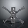 Gray Cross Shaped Metal Frame With Four Arms Holes And Mounting Joints