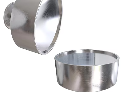 Sleek Modern Stainless Steel Door Handle Round Brushed Design for Home Decor 3d model