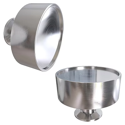 Sleek Modern Stainless Steel Door Handle Round Brushed Design for Home Decor 3d model