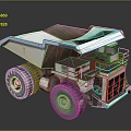 Heavy Duty Utility Dump Truck With Open Bed Large Off Road Tires And Number 23