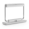 Modern Table Lamp with Sleek Black Metal Frame and Square Base for Contemporary Home Decor