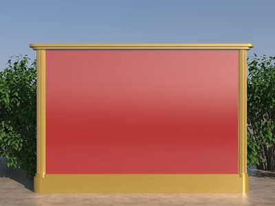 Chinese-style shadow wall 3d model