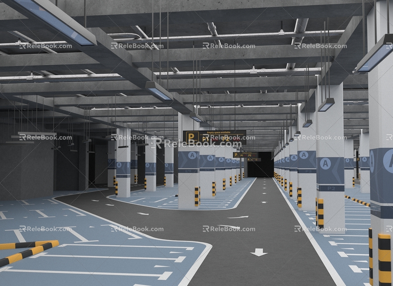 Underground Parking Modern Parking 3d model