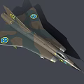Military Green Gray Fighter Jet With 02 10 Markings And Streamlined Design