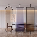 Gradient Changhong glass partition glass partition screen 3d model