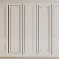 White Wall Paneling With Various Decorative Frame Designs For Interior Decoration