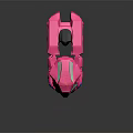 Advanced Pink Futuristic Space Exploration Robot With Streamlined Design And Wheels 3d model