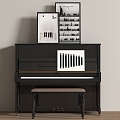 Musical Instrument Modern Piano 3d model