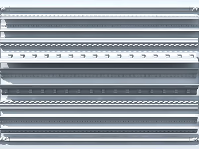 Stylish Gypsum Cornice With Various Decorative Patterns And Architectural Designs For Home Interior Decoration 3d model