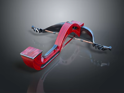 Red Wooden Violin Bow With Elegant Design And Smooth Surface 3d model