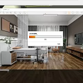 Modern Hospital Outpatient Clinic Room With Comfortable Bed Medical Equipment Curtains TV And Wooden Flooring
