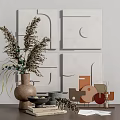 Modern Ornaments Combination Hay Vase Ornaments Combination 3d model