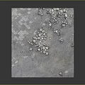 Gray Ground Surface With Scattered Stones And Small Gravel Pieces