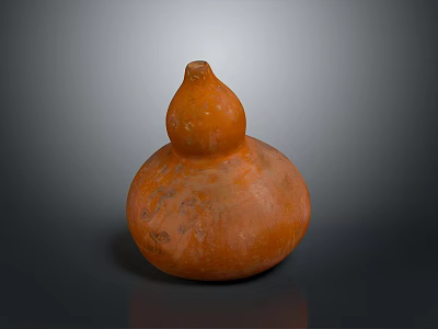Decorative Orange Gourd Shaped Home Furniture Accent Decor For Living Room 3d model