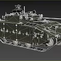 Military Armored Tracked Utility Vehicle With Turret Weapon And Reinforced Armor Plating