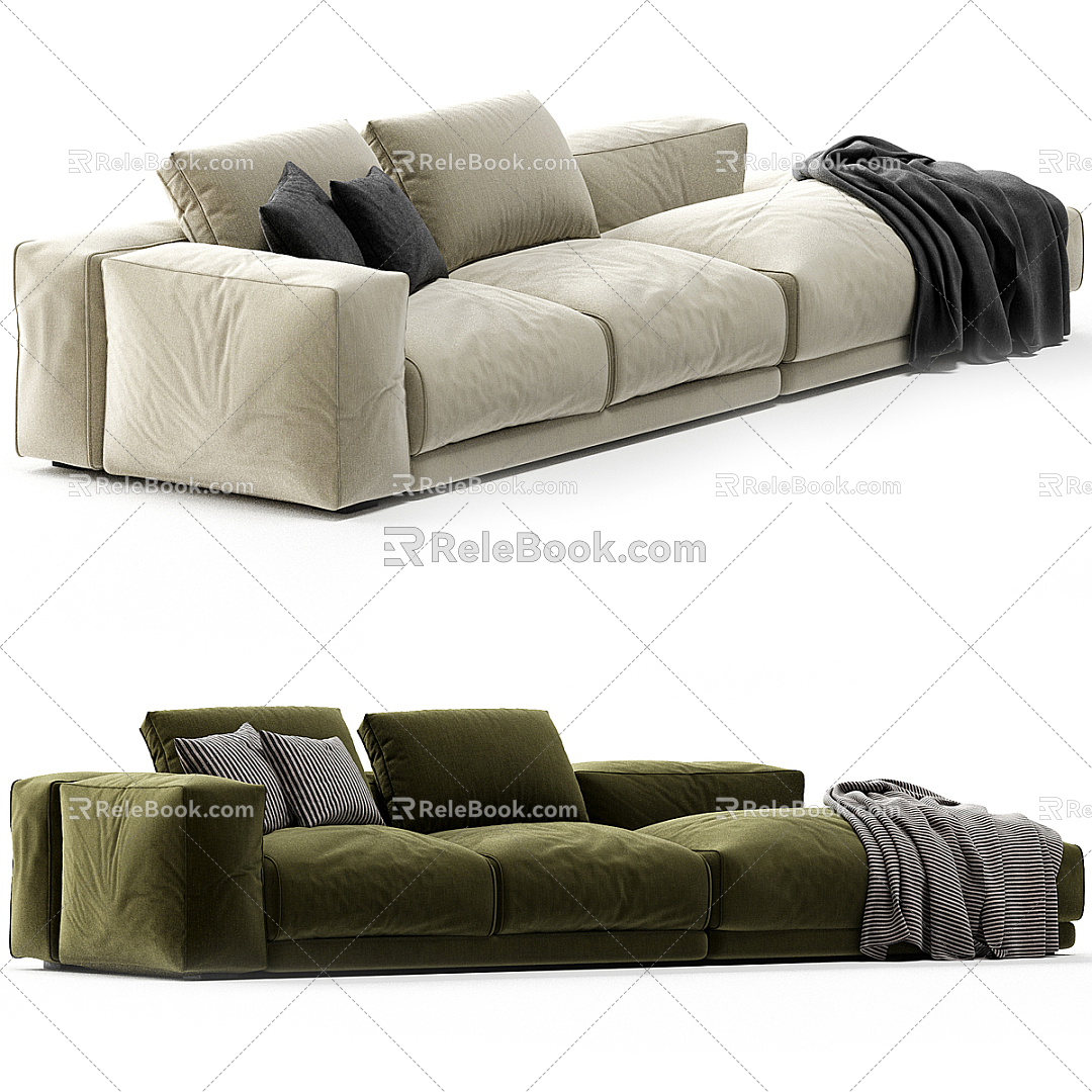 Modern Multiplayer Sofa Lounge 3d model