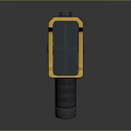 Futuristic Modern Weapon With Yellow Black Color And Ergonomic Grip Design