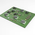 Industrial Control Board Circuit Board SMT 1224 3d model