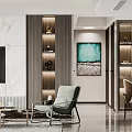 Modern Living Dining Area Interior With Sofa Patterned Pillows Coffee Table Curtains And Green Plants