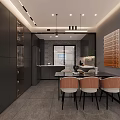 Modern Living Dining Room Interior With Sofa Coffee Table And Floor to Ceiling Windows