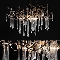 Modern Branch Crystal Chandelier 3d model