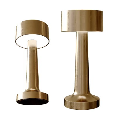 Modern Minimalist Metal Table Lamp With Cylindrical Base And Lampshade For Home Decor 3d model