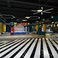 Modern Boxing Gym Interior With National Flags And Ring For Fitness Training