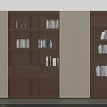 Modern Minimalist Wooden Full Wall Bookshelf With Warm Ambient Lighting And Built In Storage Cabinets
