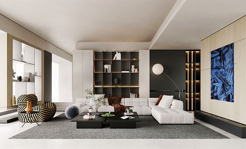 modern living room 3d model