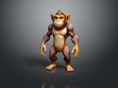 Monkey Cartoon Monkey Anime Monkey Stylized Monkey Fantasy Style Monkey Toy 3d model