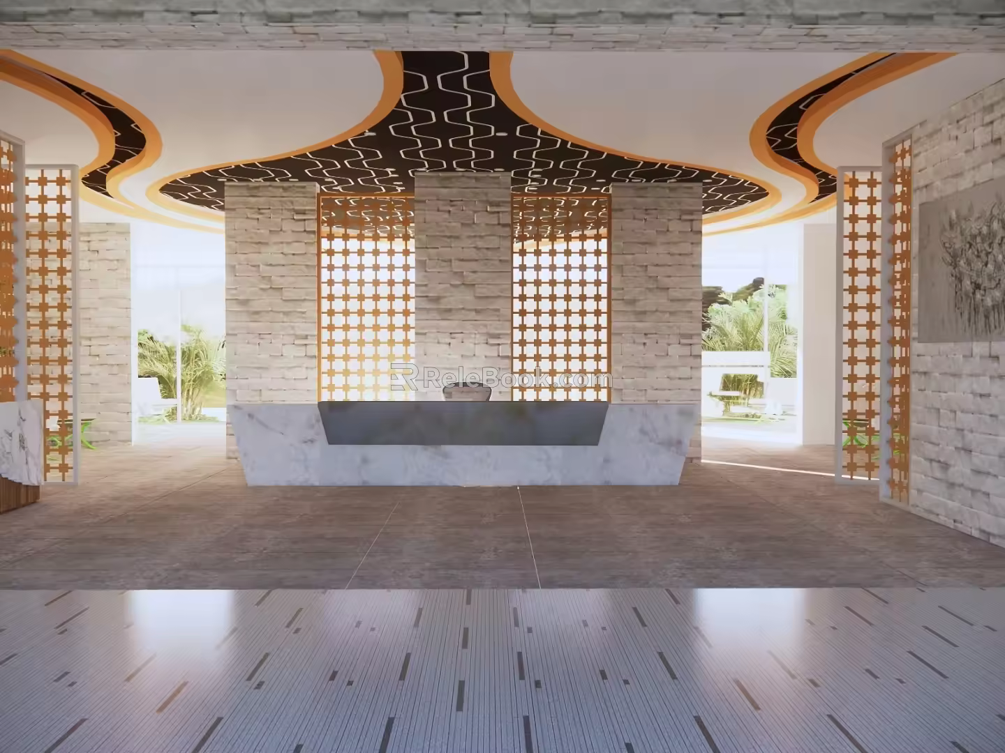 Tooling Hotel Lobby 3d model