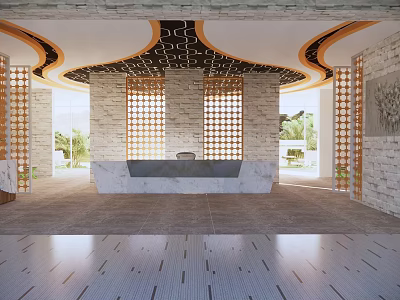 Tooling Hotel Lobby 3d model