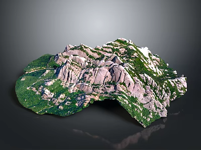 Scenic Mountain Landscape With Rocky Terrain And Lush Green Vegetation 3d model