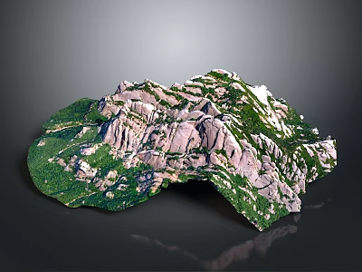 Geography, topography, mountain shape, ridge, ridge, valley, mountain range, canyon, geomorphology, mountain peak, mountain body 3d model