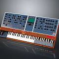 portable synthesizer mixer reverberator tuner mixer mixing equipment 3d model