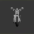 Stylish White Cruiser Motorcycle With Black Seat Silver Engine And Black Tires