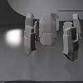 White Hinged Door Components in Various Designs for 3D Rendered