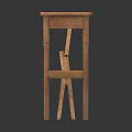 Functional Wooden Table With Drawer And Folding Chair In Simple Home Design
