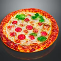 Freshly Baked Pizza With Golden Crust Cherry Tomatoes Basil And Melted Cheese