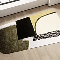 Modern shape carpet abstract shaped carpet 3d model